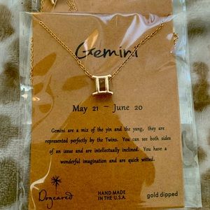 Gemini zodiac necklace